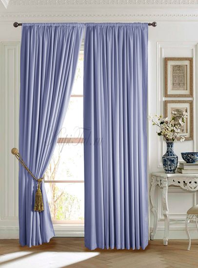 Mild (голубой). Готовые шторы