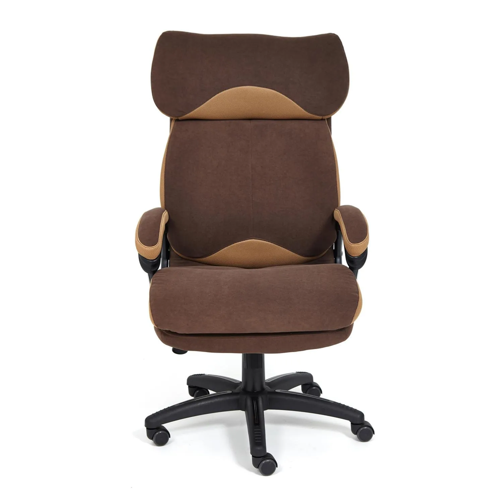 Duke (Тетчер) Кресло (флок/ткань коричневый/бронзовый)