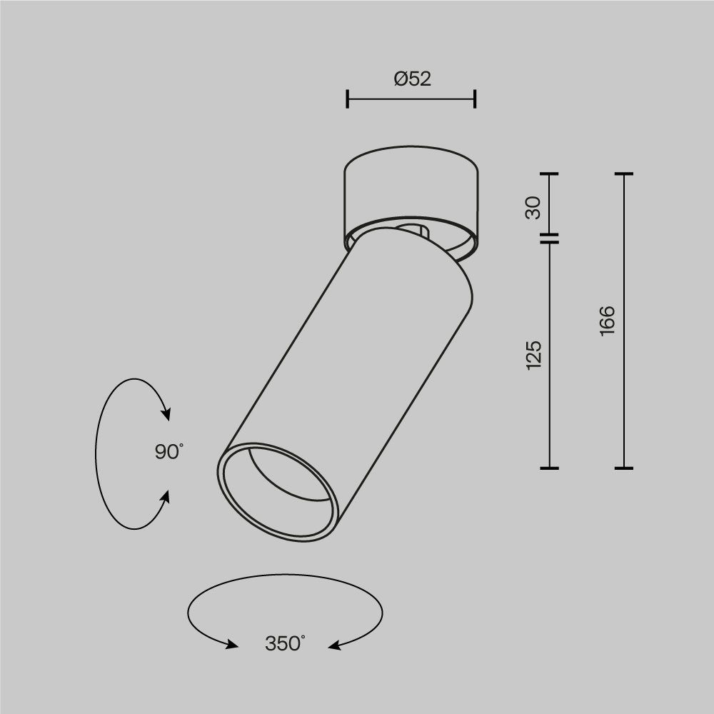Накладной светодиодный светильник Maytoni FOCUS LED C055CL-L12W3K-W-PT