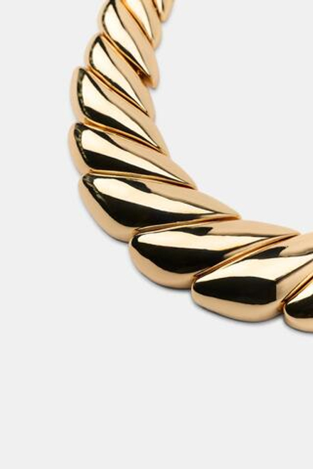 ZARA ОЖЕРЕЛЬЕ С МЕТАЛЛИЧЕСКИМИ ДЕТАЛЯМИ, ЗОЛОТИСТЫЙ