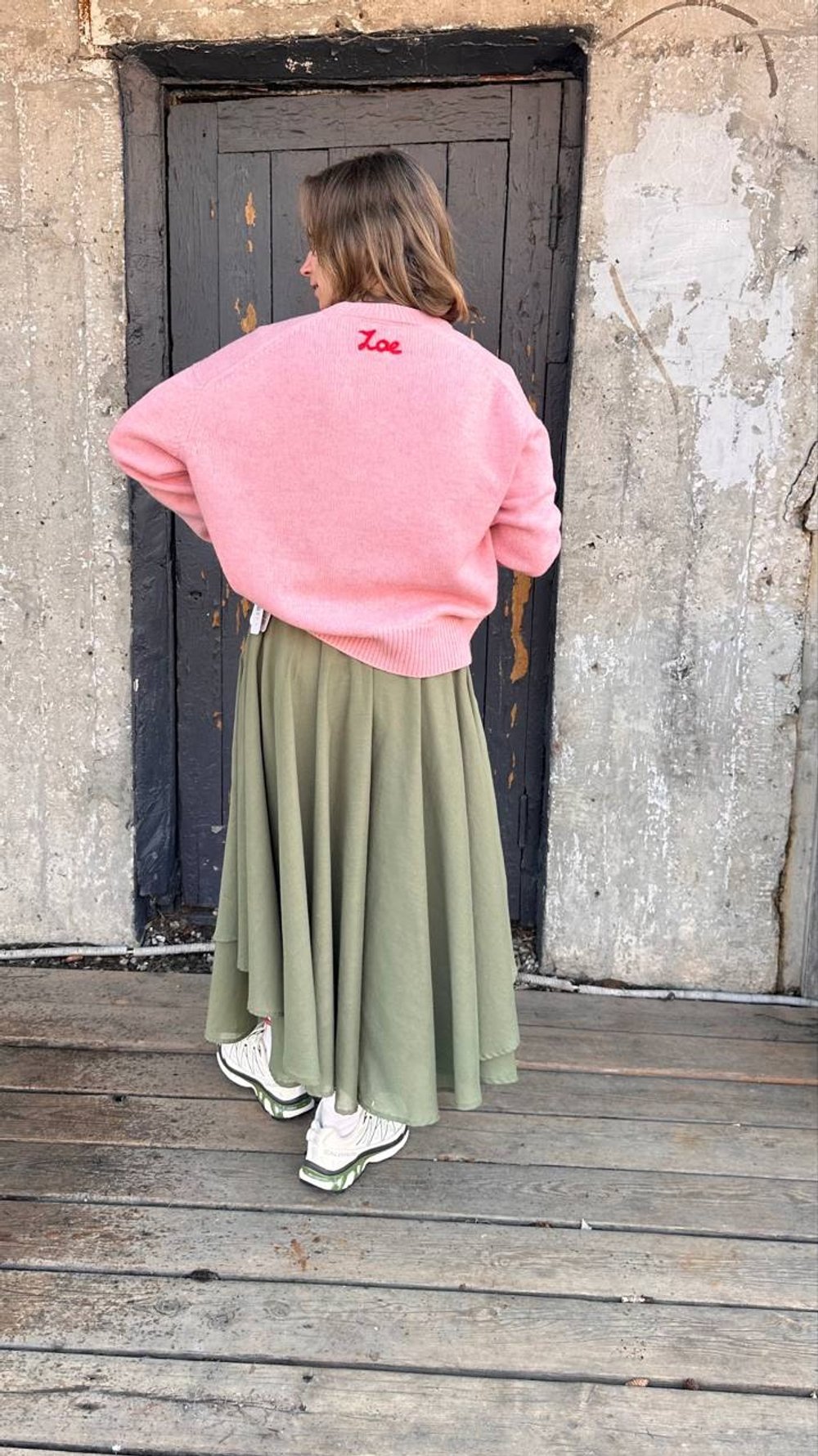 Пуловер "Зое" из кашемира с мериносом розовый меланж