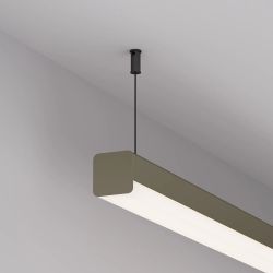 Профиль с экраном LINE-D-3030-2000 SQUARE OLIVE GREY+OPAL (Arlight, Алюминий) 055097