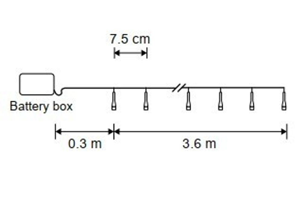 Гирлянда String light теплый свет 48 LED Luca Lighting
