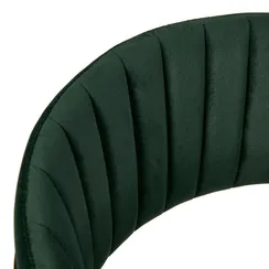 Полубарный стул Turin зеленый велюр с золотыми ножками