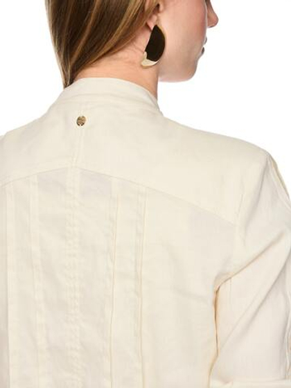 Marc Cain Жакет приталеный из смеси льна и вискозы