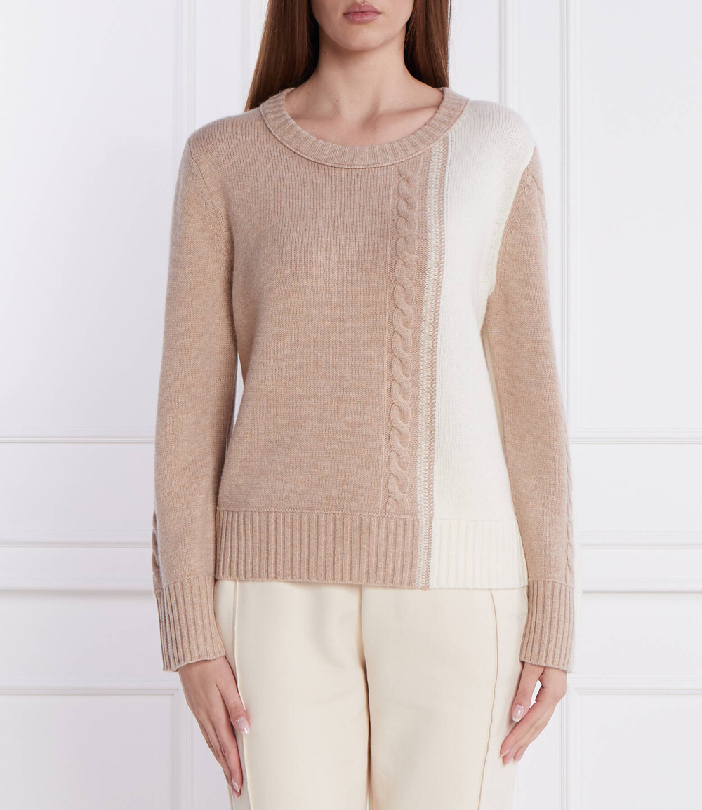 Хлопковый свитер Marc Cain - бежевый(VS 41.36 M67)