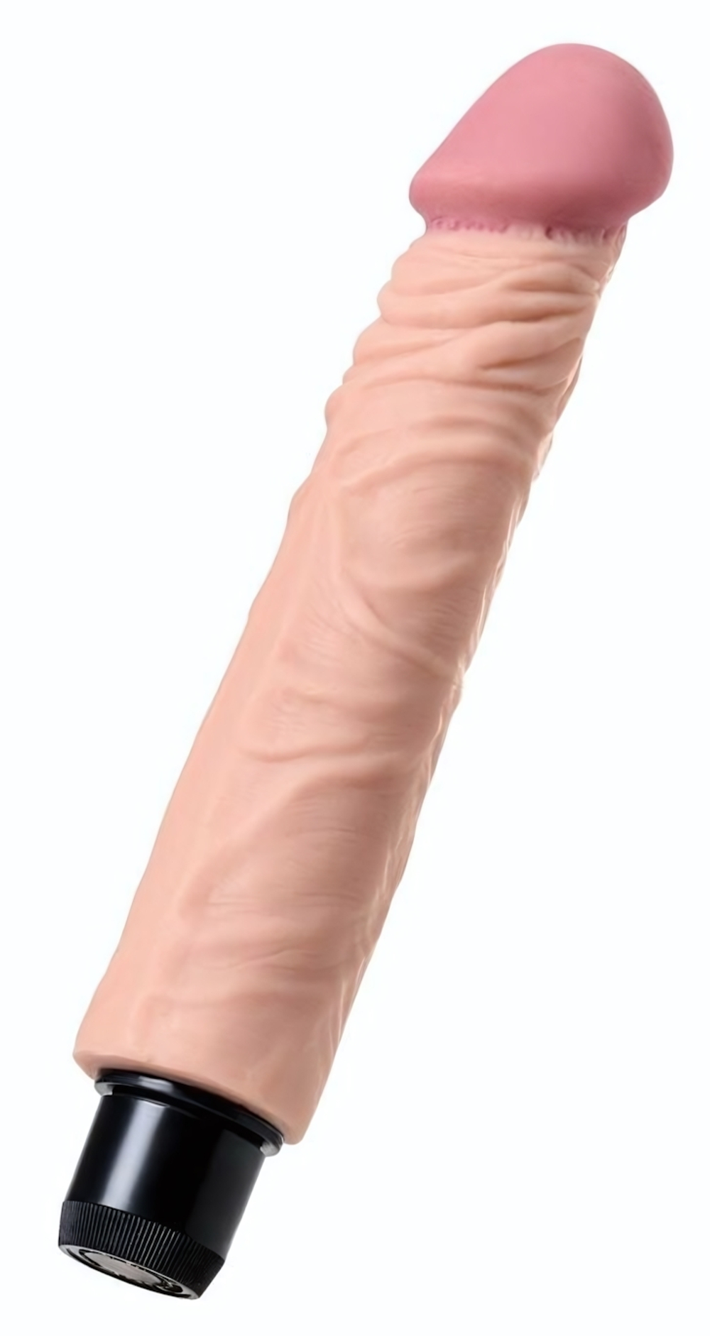 Телесный реалистичный мультискоростной вибратор - 22,5 см. (Цвет: телесный)