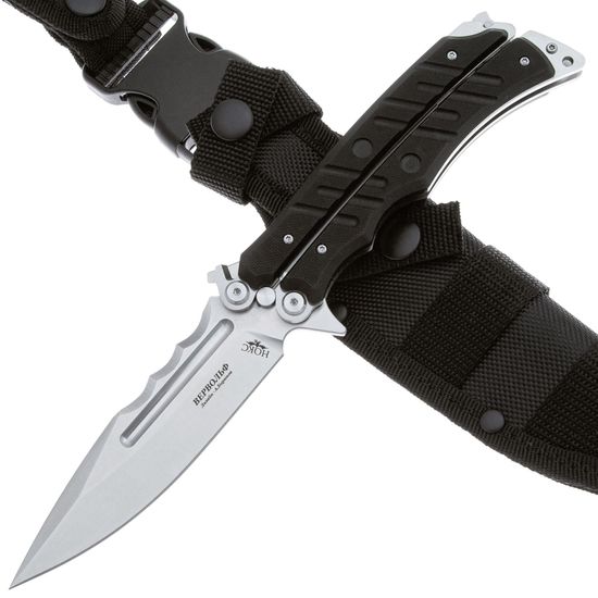 Нож многофункциональный НОКС Вервольф сталь 440C, рукоять G10