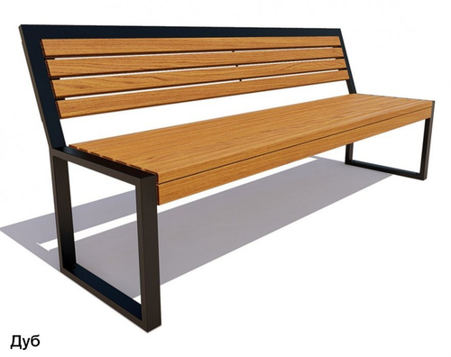 Скамейка парковая Вокзал, Сосна