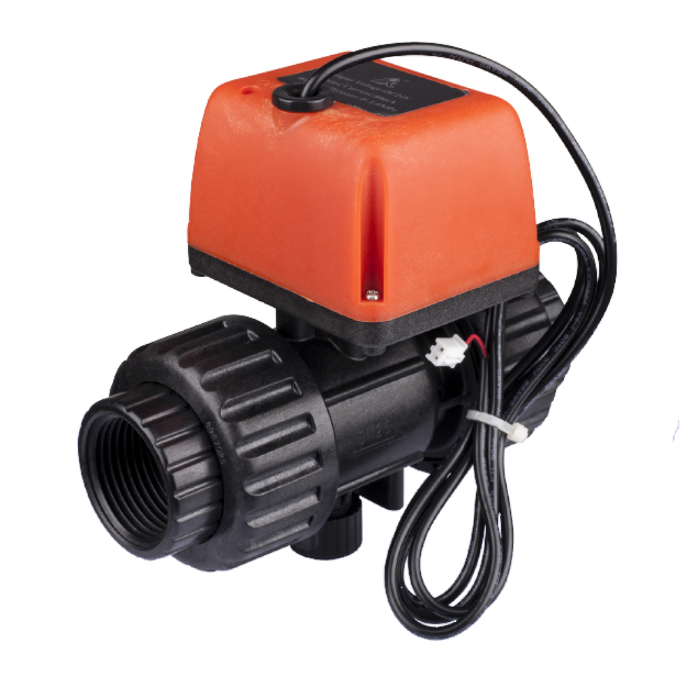 Кран электроприводный Runxin Q931013-40 (24V)PVC (двухходовой)
