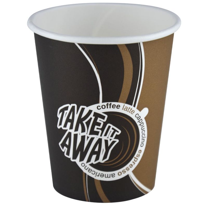 Стакан Казахстан бумажный для горячих напитков 250 мл Coffe take away 50 шт/уп 20 уп/кор