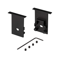 Заглушка SL-COMFORT-2542-F BLACK c отверстием (Arlight, Металл) 031783
