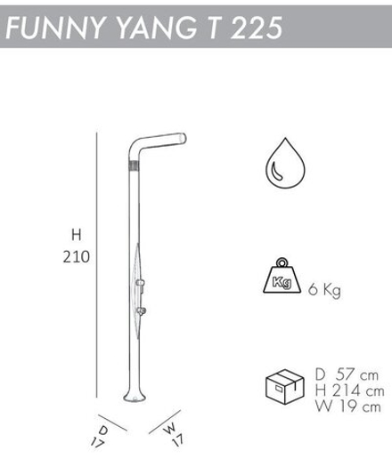 Душ уличный Arkema Funny Yang T 225, антрацит