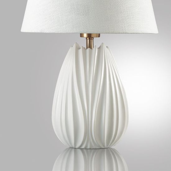 8121/1T COMFI LN25 375 белый, керамика/текстиль Настольная лампа E27 1*60W 220V SONA