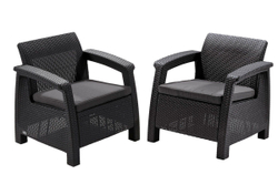 Комплект мебели Corfu Russia duo (2 кресла), графит