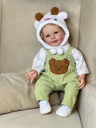 Кукла Реборн мягконабивная 55см в пакете (FA-575)