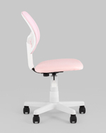 Кресло компьютерное детское ЛОЛО розовый пластик белый