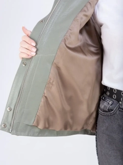 Куртка женская кожаная оверсайз