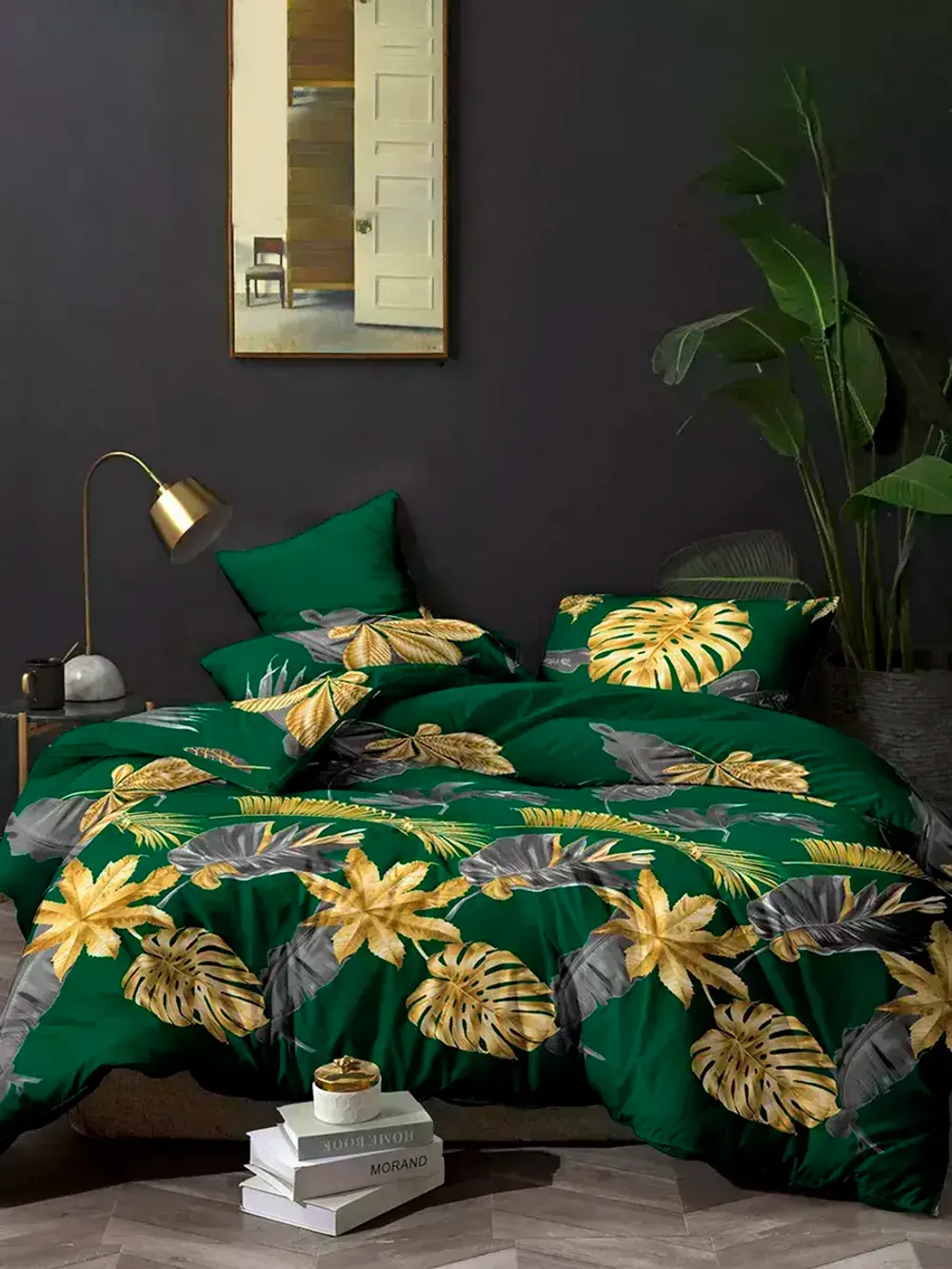 Постельное белье Полисатин Мечта "Брахма" 2-спальное Наволочка 50х70 см 2 шт Простынь на резинке 160x200 см Пододеяльник 175x215 см