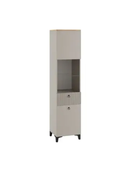 Шкаф-витрина стеклянный в гостиную Кашемир 40х41х210 см