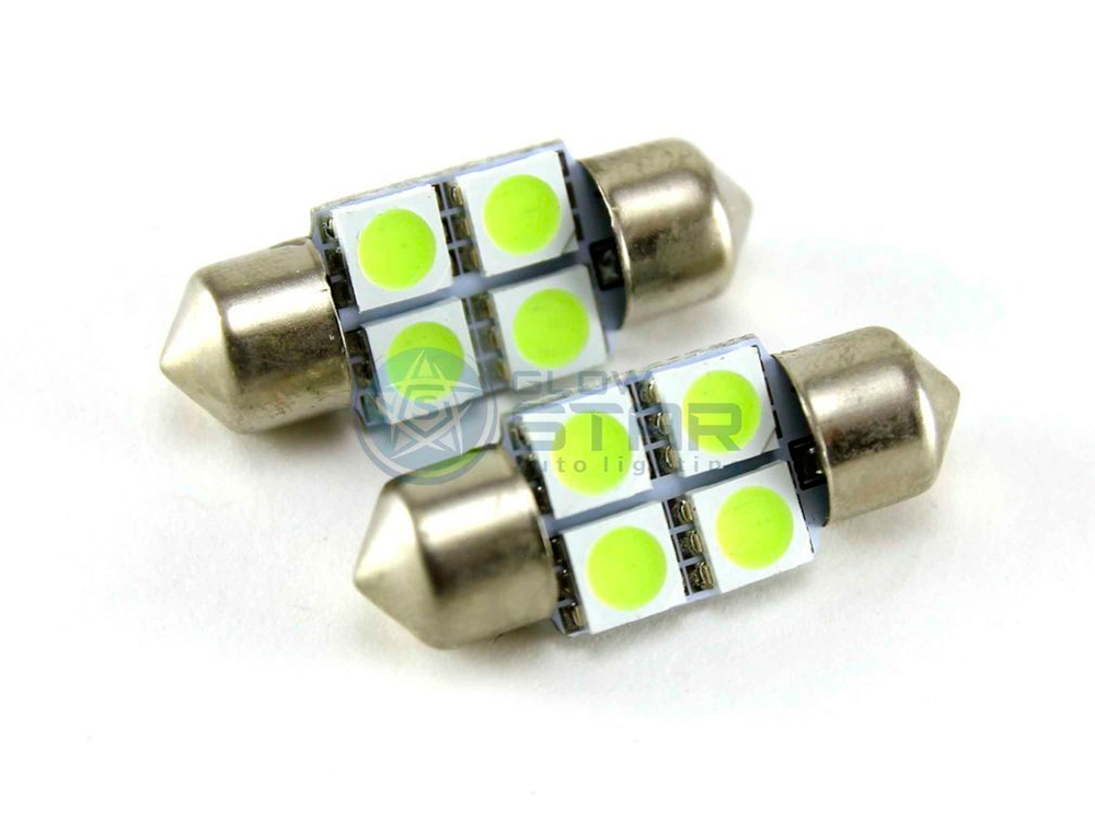 Светодиодная лампа C5W 31мм-4 SMD5050, 1шт