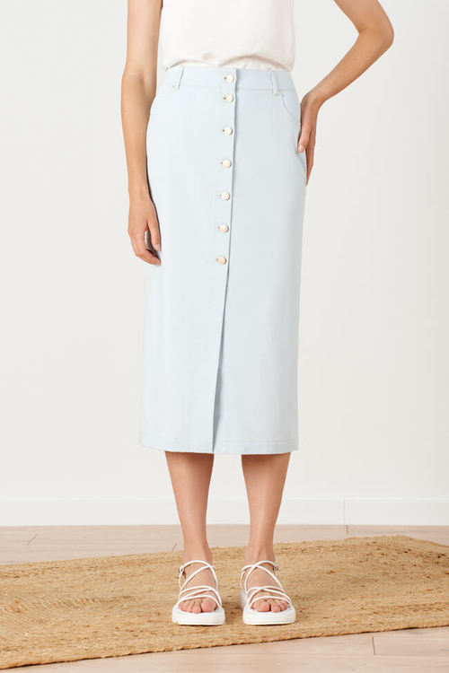 4883 Юбка женская (светло-голубой джинс)