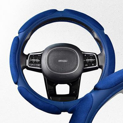 Оплетка руля M Skyway Eco замша (6 подушечек) темно-синяя