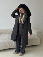 Пуховик Fresh макси графит