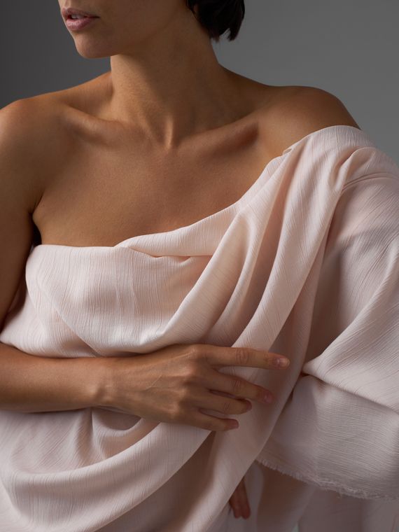 Ткань хлопок креш &quot;жатка&quot;, Китай, кремово-розовый