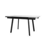 Стол стеклянный Лорд 1400х800х300 Мрамор белый