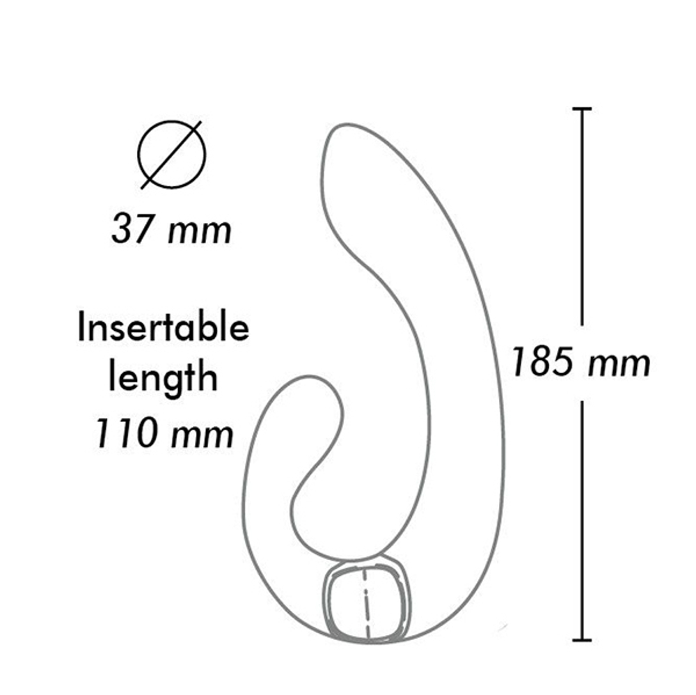 Малиновый гибкий вибростимулятор 18,5см с двумя моторами Shunga MIYO SH-MIYO-501