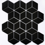 Мозаика из керамогранита Landa Black matt/Ланды чёрный матовый (48х48) 309х267.4х6 мм (шт)