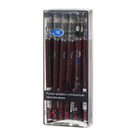 Ручка гелевая, Basir, чёрные чернила, серия "Office", с граненым наконечником, красный корпус, 12 шт