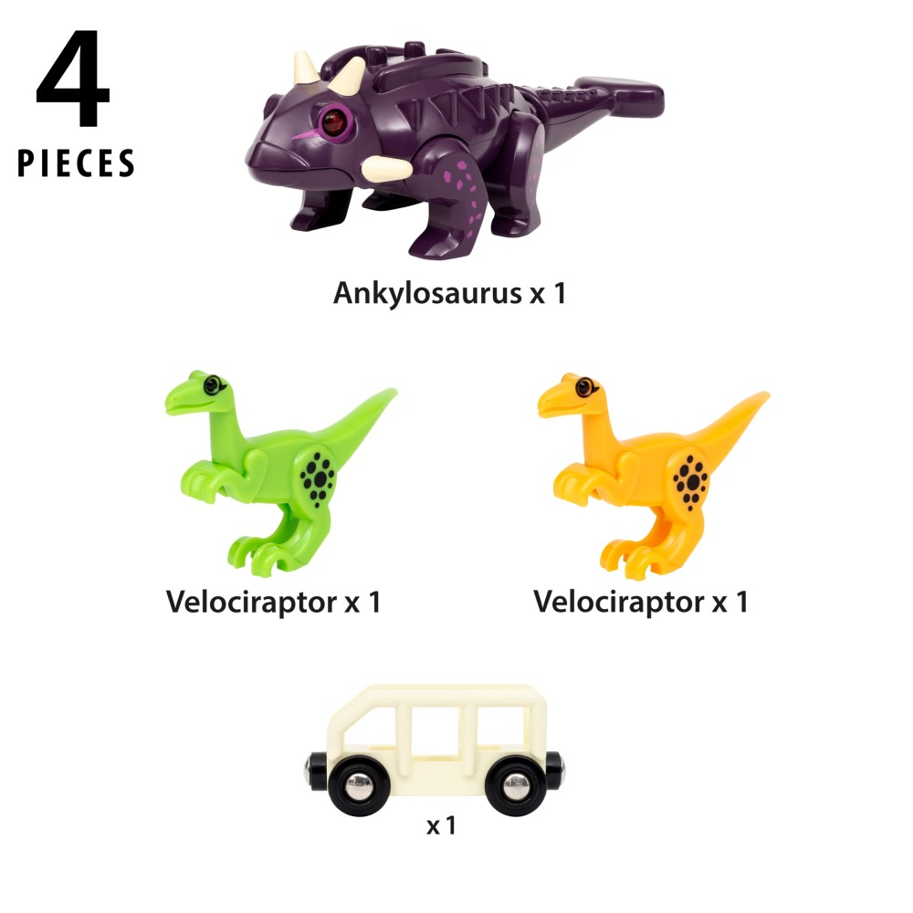 BRIO Kolejka - Набор DINO с динозаврами и вагончиком 36082