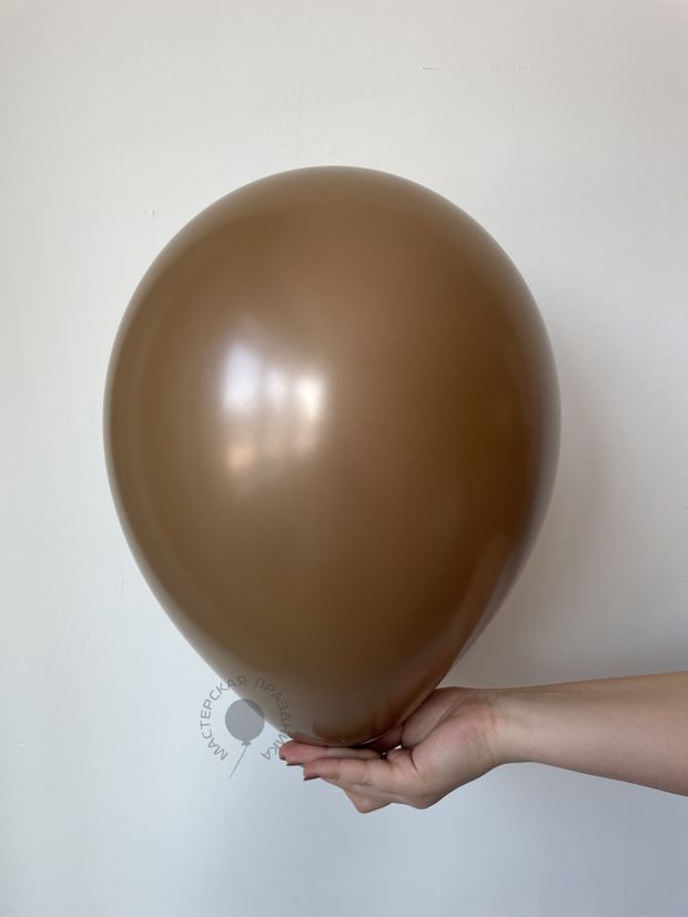 S Шар пастель 12" / 30 см Кофе (074) (БГ-17)