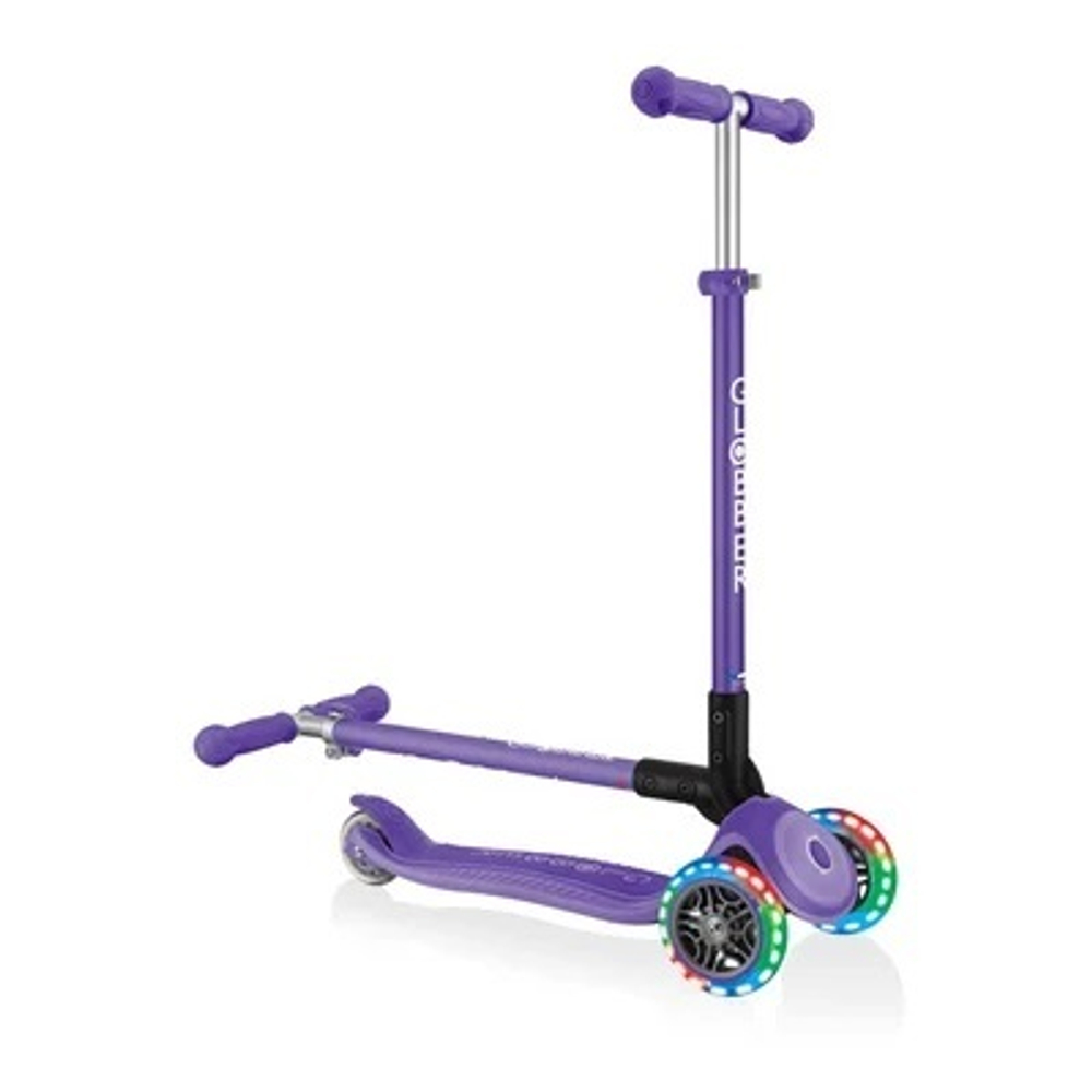 Самокат Globber Primo Foldable Plus Lights фиолетовый