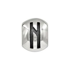 Шарм с руной Хагалаз - подвеска из серебра 925 пробы скандинавский оберег