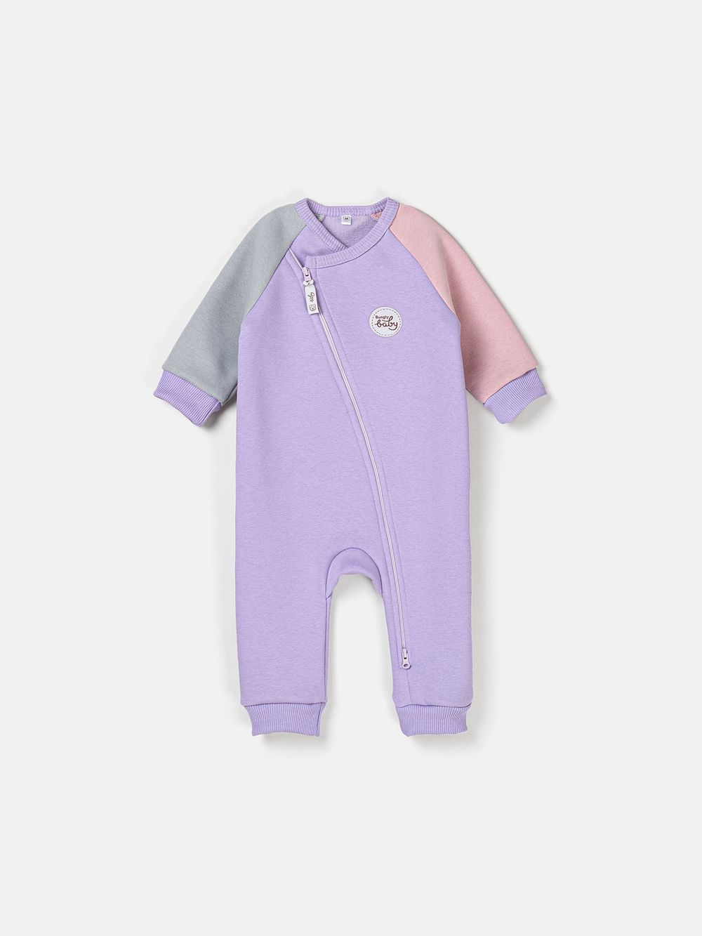Комбинезон-косуха Колор блок "Лаванда" утепленный 0+