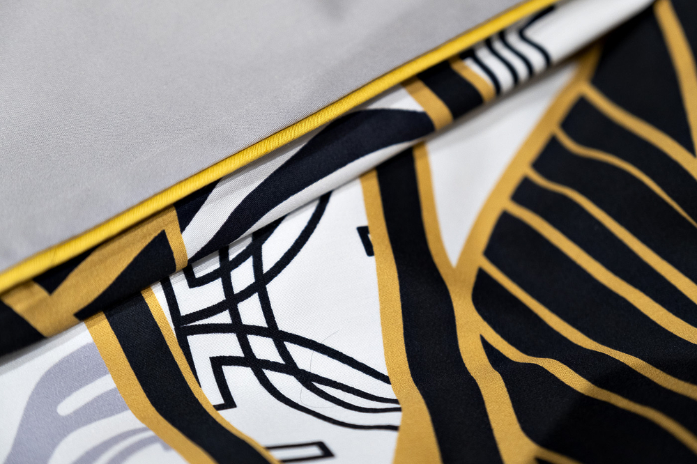 Пододеяльник 150x215 Garda Decor Тропики золотой/серый