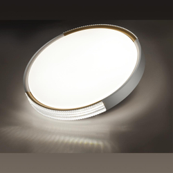 7612/DL PALE SN 184 Светильник пластик/белый/золотистый LED 48Вт 3000-6300K D400 IP43 пульт ДУ VELIO