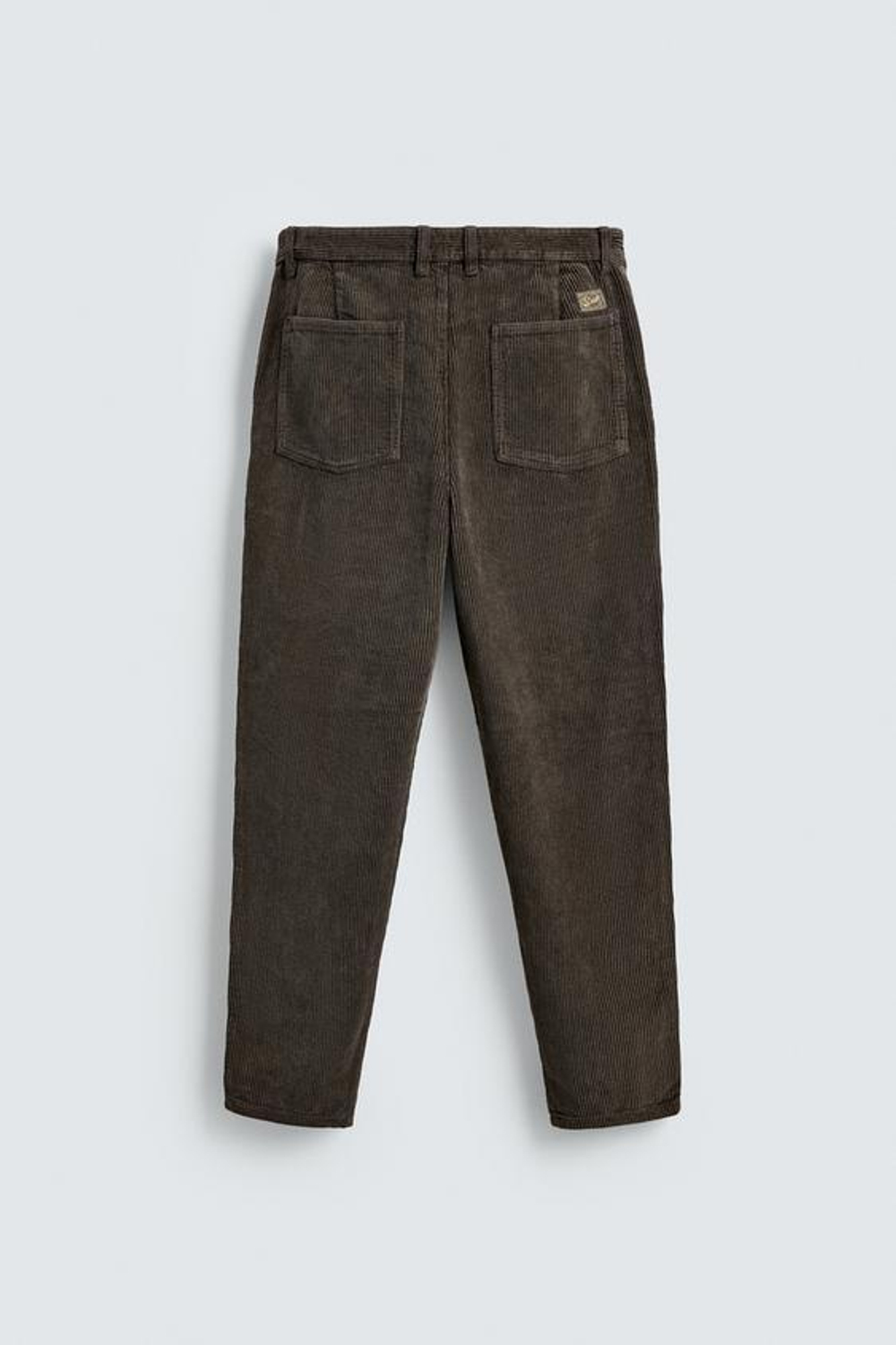 ZARA ВЕЛЬВЕТОВЫЕ БРЮКИ CARROT FIT, КОРИЧНЕВЫЙ