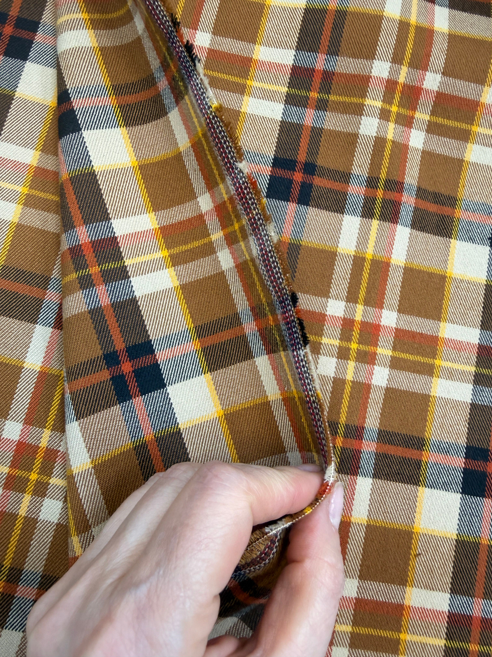 Ткань плательная в клетку (Италия) шерсть/вискоза/поламид ш-145см цена за 1 м