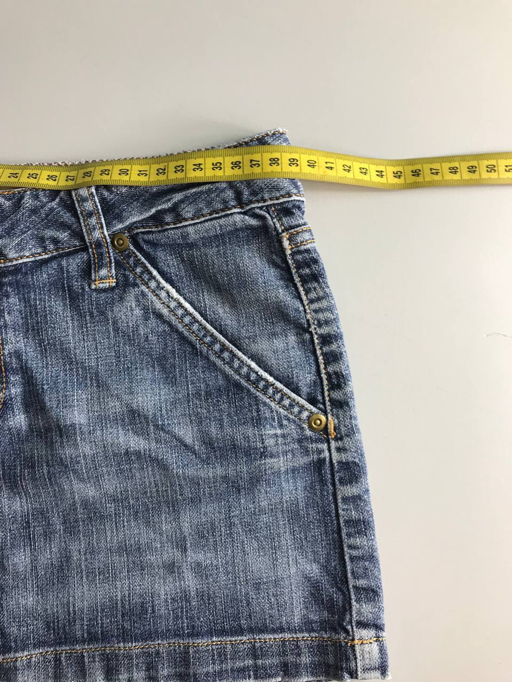 Юбка джинсовая короткая, маркировка 36, визуально 42 размер