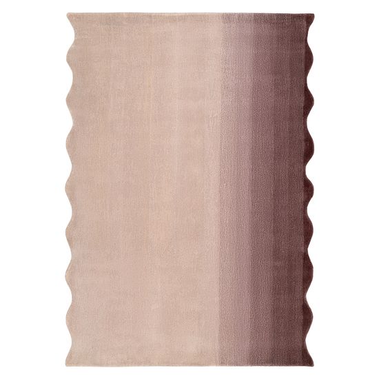 Ковер из шерсти over horizon цвета марсала из коллекции trendy ruffles, 200х300 см