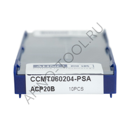 Пластина твердосплавная ISO CCMT060204-PSA ACP20B AHNO по стали, получистовая