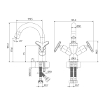 Смеситель Lemark Plus Spirit LM1907C для раковины