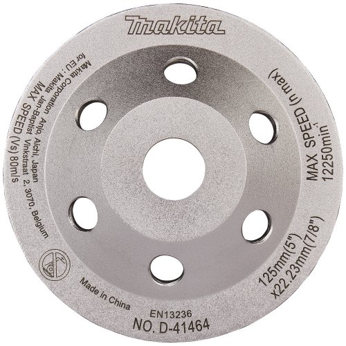 Чашка алмазная Makita сплошная 125x22,23x13x5   D-41464