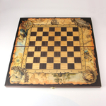 Набор 3 игры "Морские" (шахматы, нарды шашки, игральная складная доска 40 x 40 см.)