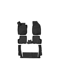 Коврики в салон для LADA (ВАЗ) Largus 2021-, 7 мест, 5шт. (полиуретан) ELEMENT3DA0N1217210K