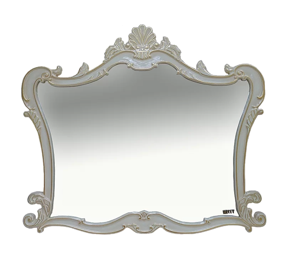 Зеркало Misty Bianco 100x90 белое сусальное золото